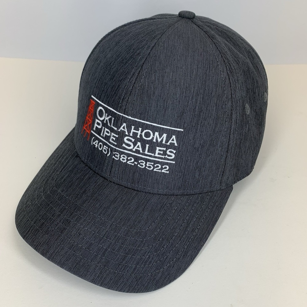 Oklahoma Pipe Sales Hat Gray OSFM Adjustable Strap Fahrenheit Baseball Cap